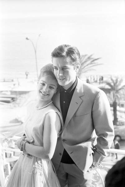 Alain Delon et Romy Schneider à Cannes en 1962