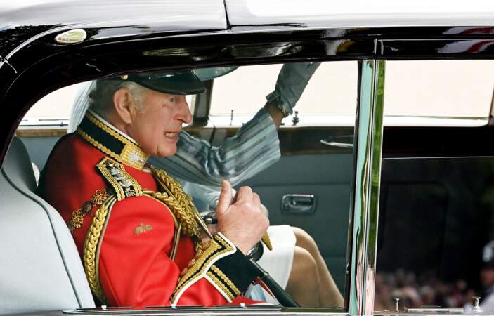 Défilé de Trooping the colour pour le jubilé de platine de la reine Elizabeth II : l'arrivée du prince Charles