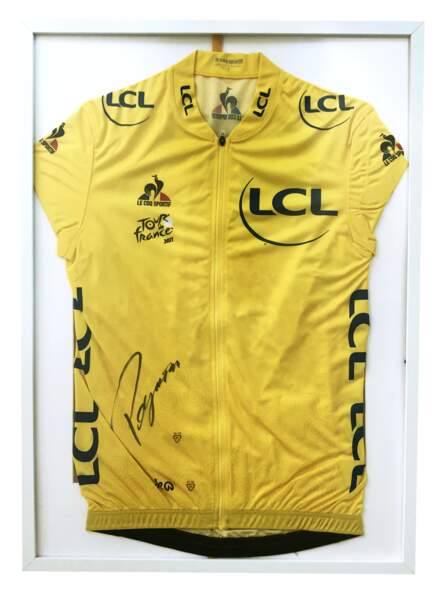 son maillot jaune du Tour de France 2021 (Mise à prix 350 euros)