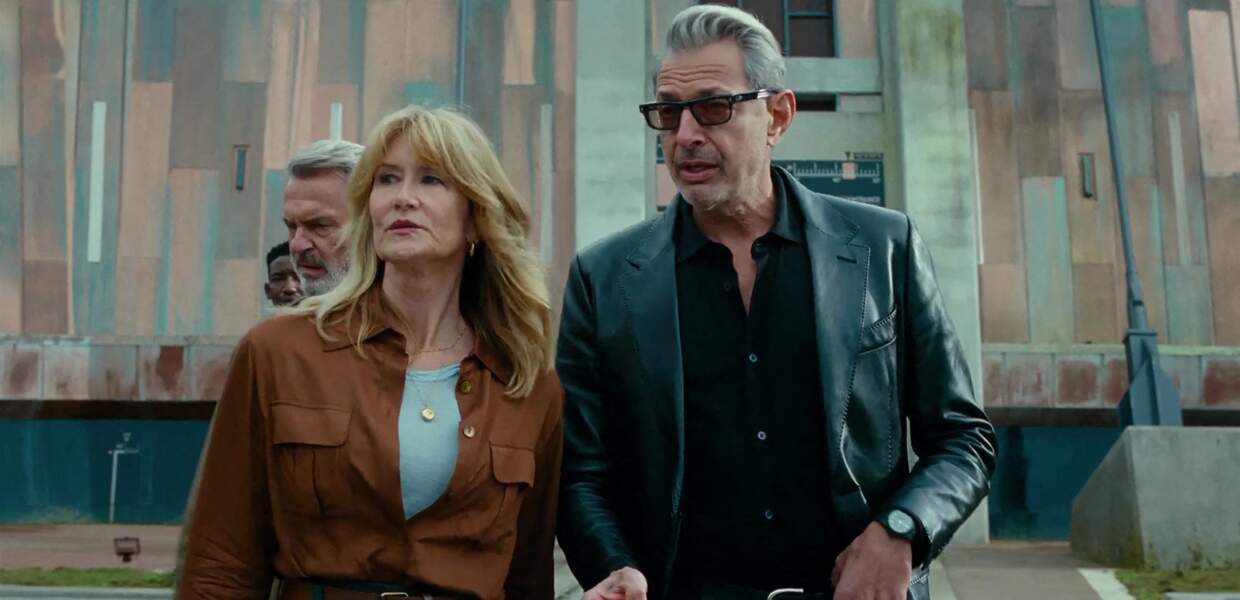 Laura Dern et Jeff Goldblum dans le film "Jurassic World : Le Monde d'après" 