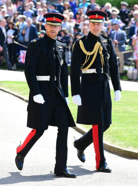 Le prince Harry avec son frère William en 2018