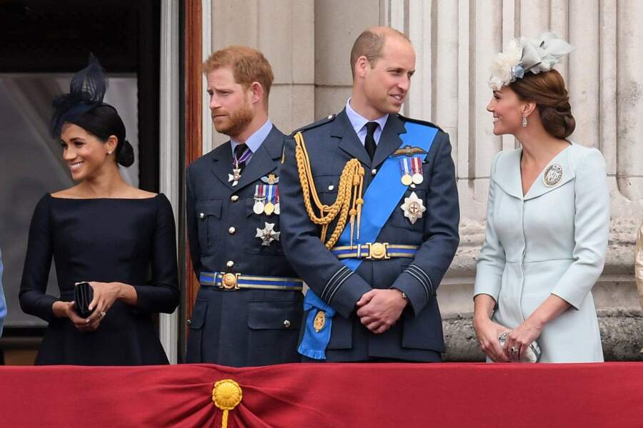 Meghan, Harry, William et Kate à Buckingham en 2018
