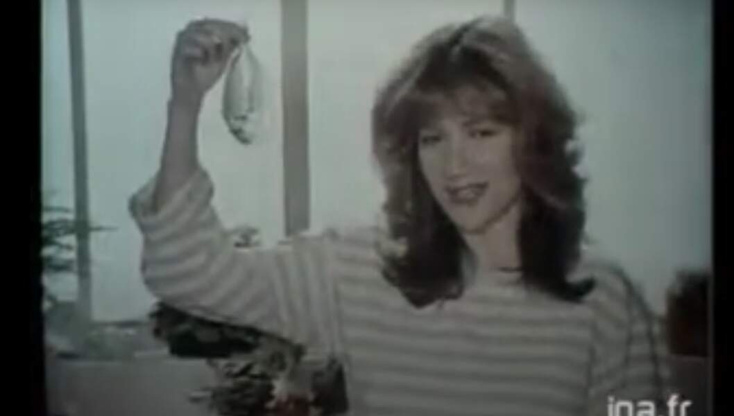 Clémentine Célarié dans une publicité pour Baucknetcht en 1984