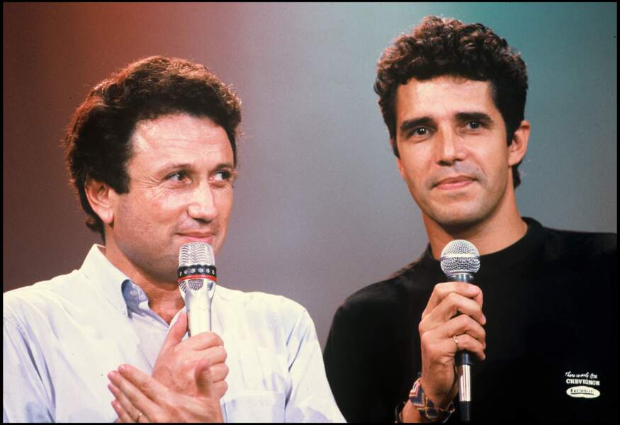Michel Drucker et Julien Clerc en 1987