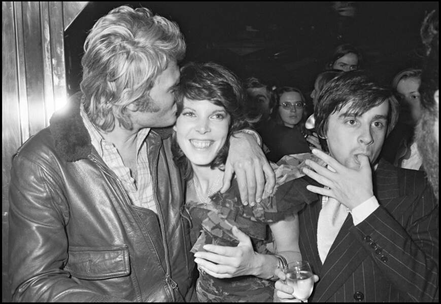 Johnny Hallyday et Dani, âgée de 32 ans, en 1976