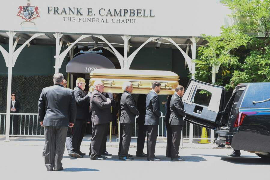 Arrivées et sorties à la maison funéraire Frank Campbell à New York, avant les obsèques d'Ivana Trump, le 20 juillet 2022
