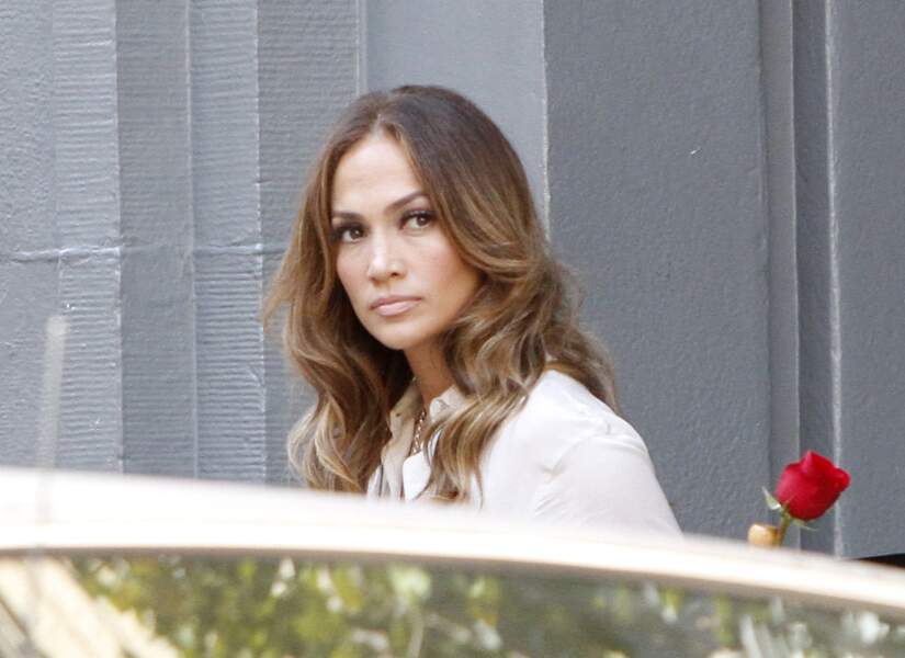 Jennifer Lopez à 42 ans sur le tournage d'un clip à Los Angeles, en 2011 