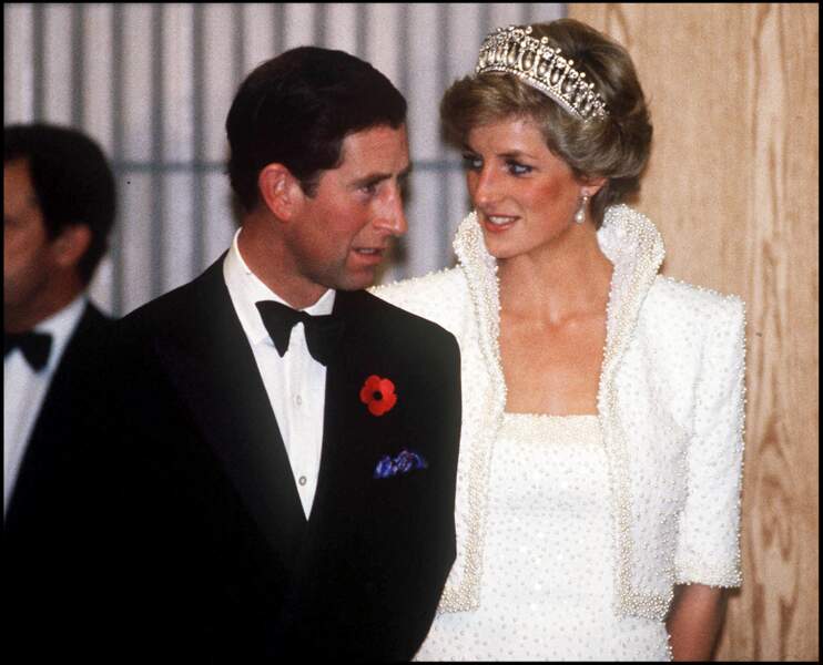Le prince Charles et la princesse Diana lors d'une visite officielle à Hong Kong, en 1989