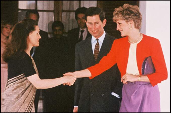Le prince Charles et Lady Di en visite en Inde, en 1992