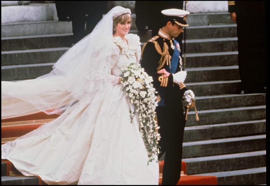 La princesse Diana et le prince Charles le jour de leur mariage, le 29 juillet 1981