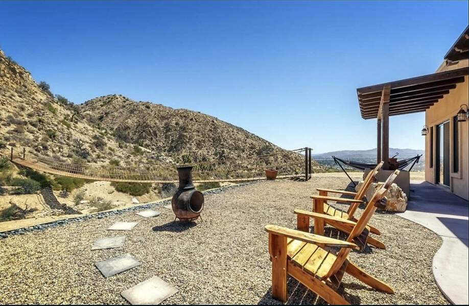 Terrasse avec vue sur le désert 