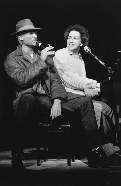 Michel Berger et Johnny Hallyday au Zénith de Paris le 11 avril 1986