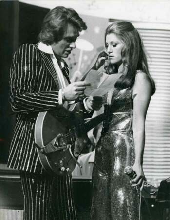 Sheila (31 ans) avec Johnny Hallyday en 1976