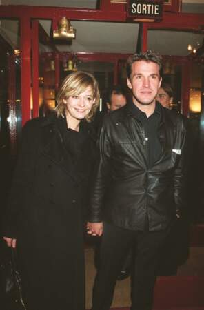 En 2002, Benjamin Castaldi et Flavie Flament lors de la soirée contre le SIDA au théâtre du Palais Royal
