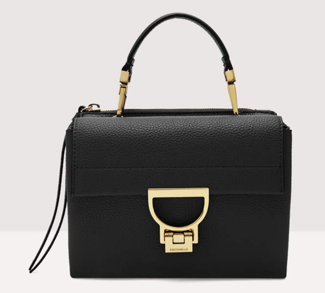 Sac à Main Porté épaule Coccinelle En Cuir Taupe - Occasion