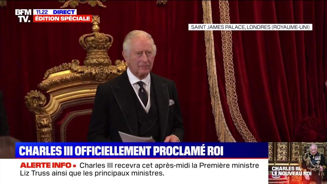 Le prince Charles III a prononcé son premier discours en tant que roi officiel