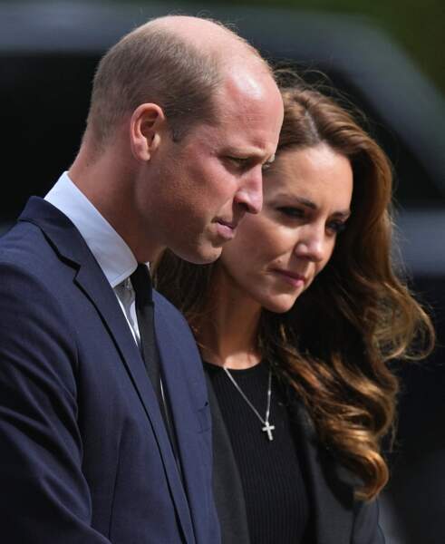 Le prince William et Kate Middleton à la rencontre des Britanniques devant Sandringham le 15 septembre 2022