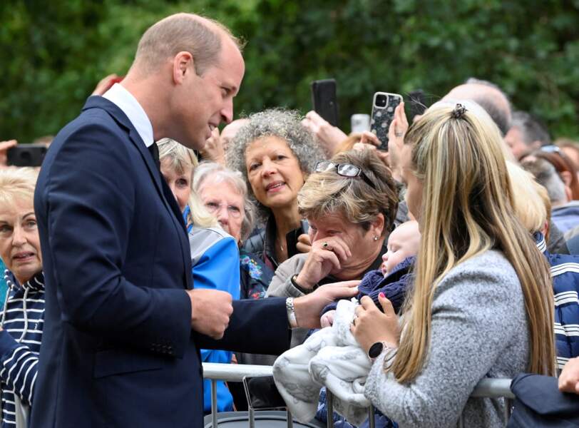 Le prince William à la rencontre des Britanniques devant Sandringham le 15 septembre 2022
