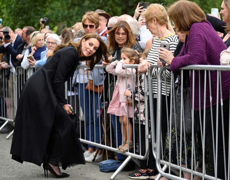 Kate Middleton à la rencontre des Britanniques devant Sandringham le 15 septembre 2022