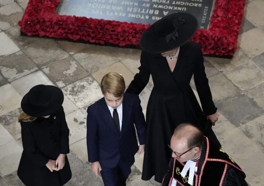 Obsèques de la reine Elizabeth II : Kate Middleton avec ses enfants, le prince George et la princesse Charlotte