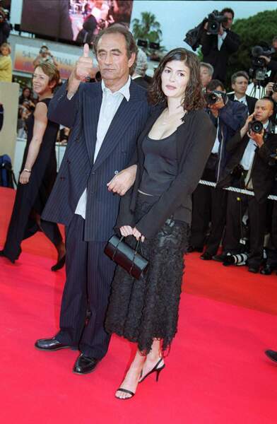 En 2001, Richard Bohringer et Audrey Tautou montent les marches pour la clôture du Festival de Cannes. 