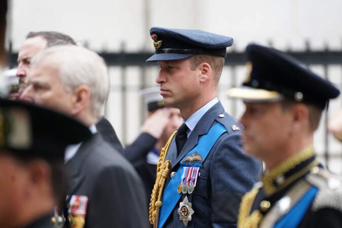 Obsèques de la reine Elizabeth II : le prince William lors de la procession jusqu'à l'abbaye de Westminster