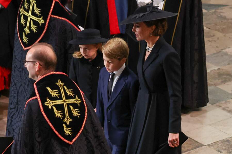 Obsèques de la reine Elizabeth II : la princesse Charlotte, le prince George et leur mère Kate Middleton