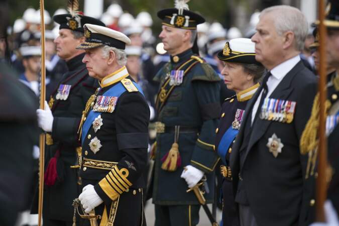 Obsèques de la reine Elizabeth II : le roi Charles III, la princesse Anne et le prince Andrew