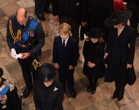 Obsèques de la reine Elizabeth II : le prince William, le prince George, Kate Middleton et la princesse Charlotte