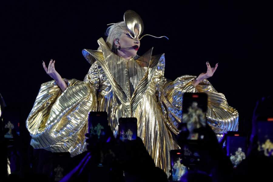 Lady Gaga à son concert The Chromatica Ball Tour (Tottenham Hotspur Stadium Londres), en juillet 2022