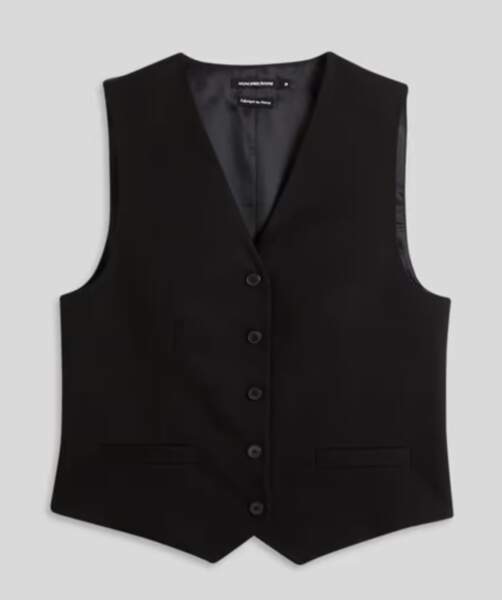 Gilet de costume noir Monoprix, 23,99 euros