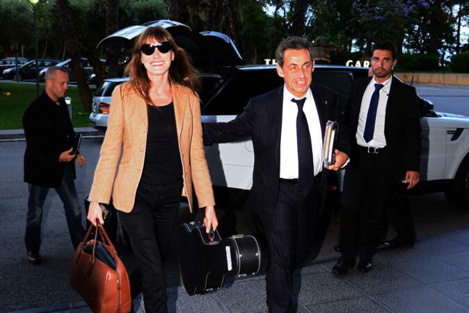 En 2014, Nicolas Sarkozy suit son épouse lors d'un concert à Monaco