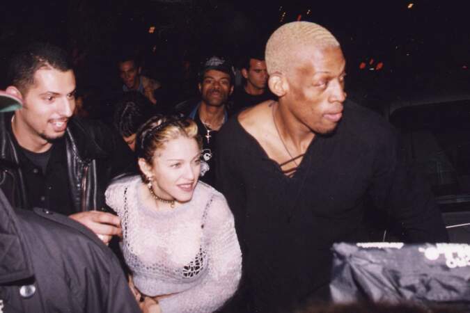 Madonna et Dennis Rodman en 1994 : l'ancien basketteur américain entretenait une relation avec la reine de la pop