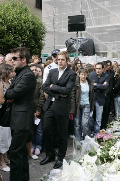 Obsèques de Grégory Lemarchal le 3 mai 2007 à Chambéry. Le chanteur est décédé le 30 avril 2007 à 23 ans de la mucoviscidose