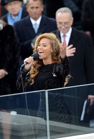 Lors de l'investiture de Barack Obama en 2013, Beyoncé a l'honneur d'ouvrir le bal au Capitol 
