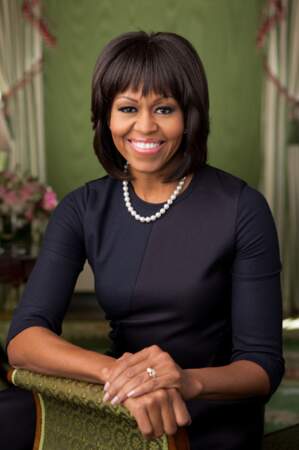 Michelle Obama (48 ans) pose pour un portrait officiel à la Maison Blanche, en 2012