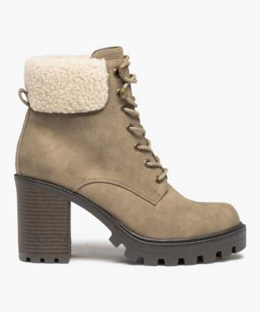 
Boots beige style montagne
