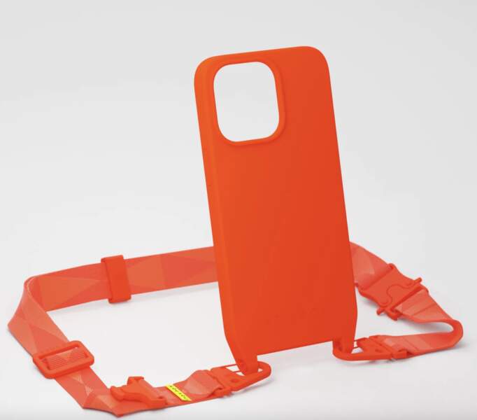 Coque d'iPhone avec bandoulière  orange Neon XouXou, 47,60 euros