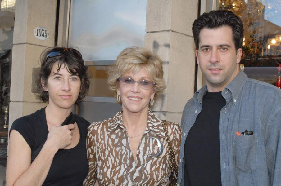 Jane Fonda (70 ans) pose avec son fils Troy Garity et sa fille Vanessa Vadim à Buenos Aires en 2007