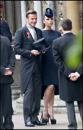 David Beckham (36 ans) et sa femme assistent au mariage du prince William et de Kate Middleton, en 2011.