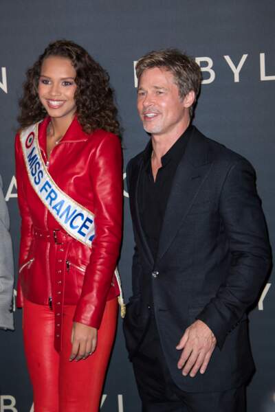Brad Pitt au côté de Miss France, Indira Ampiot