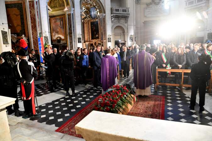 La cérémonie s'est déroulée dans la basilique Santa Maria in Montesanto à Rome, surnommée l'église des artistes.