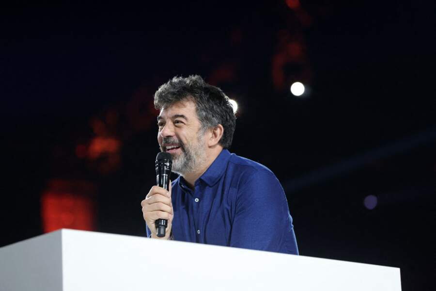 Stéphane Plaza (51 ans) participe au 76e Congrès de l'Ordre des experts comptables au Parc des Expositions de Bordeaux-Lac à Bordeaux, en 2021.