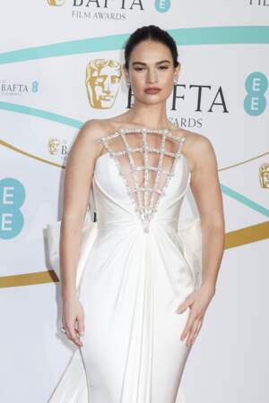 76e cérémonie des British Academy Film Awards (BAFTA) - Lily James participe à l'événement en tant qu'invitée