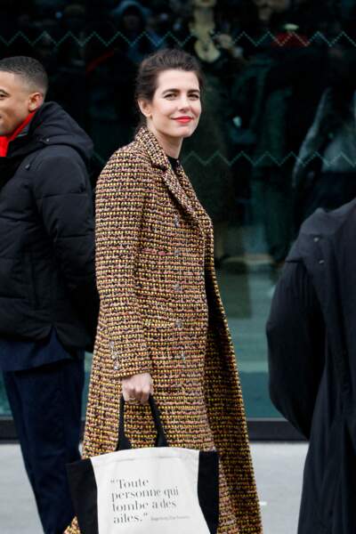 Charlotte Casiraghi, grande adepte de la marque, au défilé de mode prêt-à-porter automne-hiver 2023/2024 Chanel lors de la Fashion Week de Paris qui a eu lieu le 7 mars 2023. 