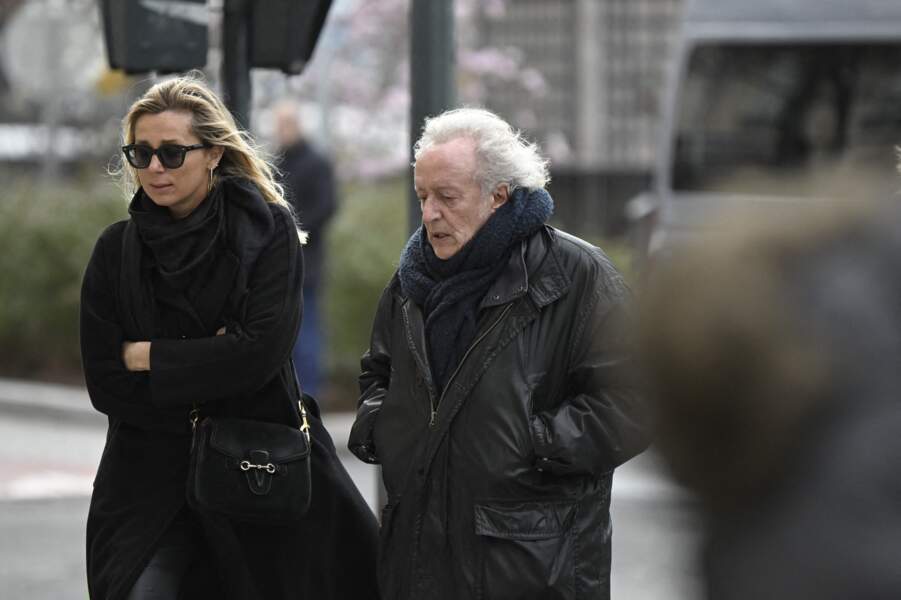Didier Barbelivien et sa femme Laureaux obsèques de Pal Sarkozy, le 9 mars 2023 à l'église Saint-Jean-Baptiste à Neuilly-sur-Seine.