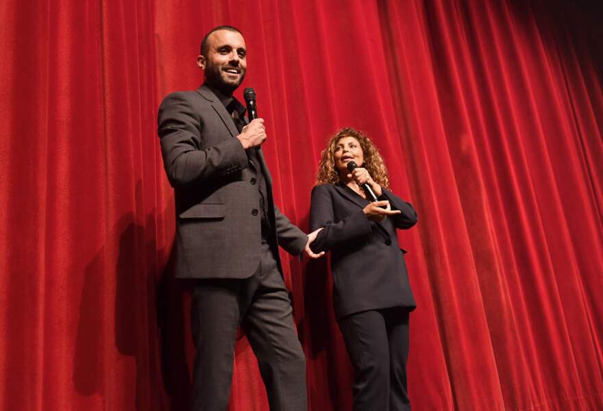 Mickael Chétrit, directeur du Palais des Glaces et Nawell Madani lors de l'inauguration du théâtre du Palais des Glaces 