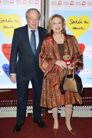 Prince Michel de France et sa femme la baronne Barbara de Posch Pastor au gala de bienfaisance à la Salle Gaveau de l'association Mécénat Chirurgie Cardiaque le 27 mars 2023 à Paris.