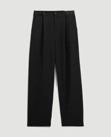 Pantalon noir évolutif. Polyester et viscose. Taille unique. 29,99€