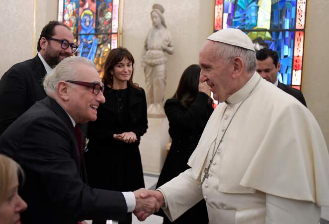 Le pape François reçoit Martin Scorsese en audience au Vatican, le 30 novembre 2016.